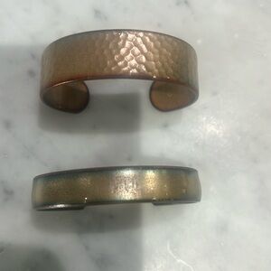 Copper glass bracelets